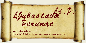 LJuboslava Perunac vizit kartica